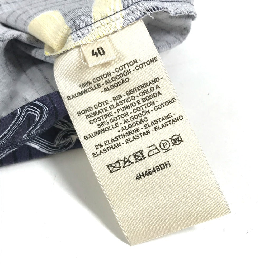 HERMES Kaleidoscope Effect Apparel short sleeve tops Short sleeve T-shirt cotton Navy/yellow Used