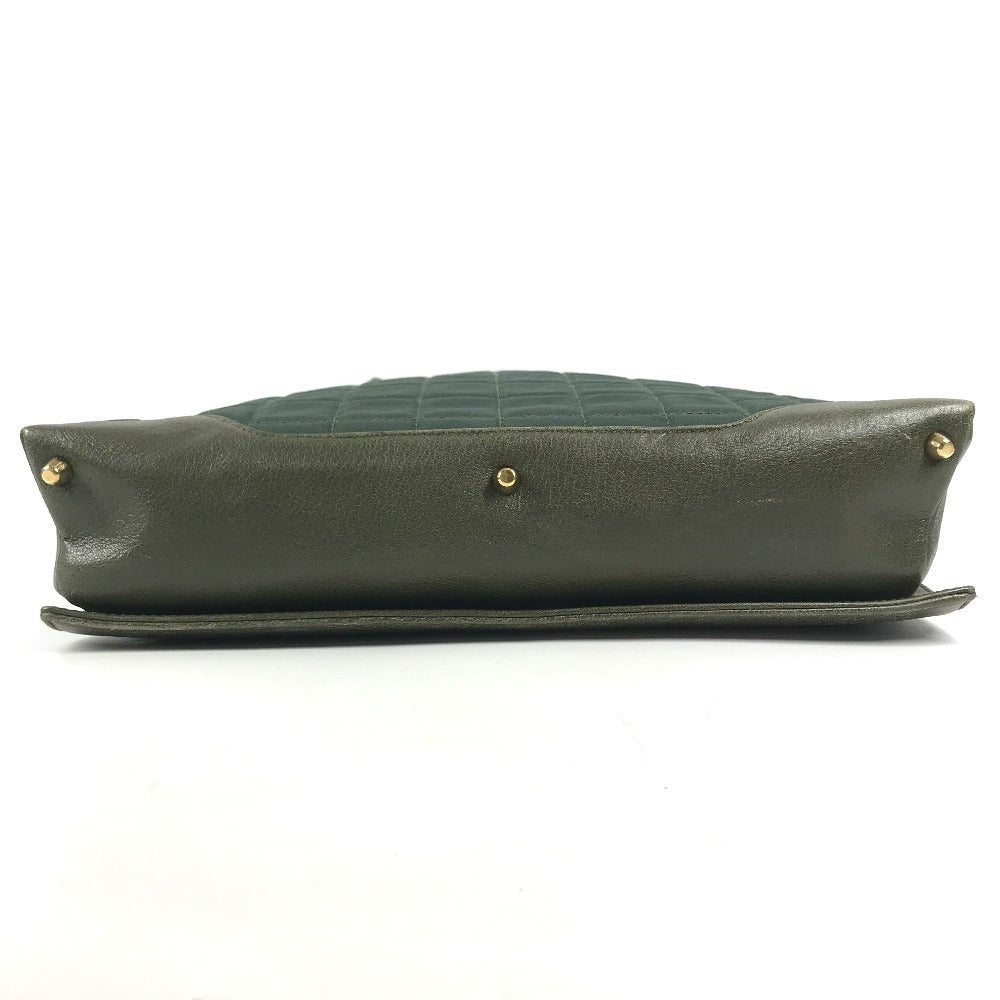 CHANEL CC CC Mark logo Chocolate bar Bag Shoulder Bag Tote Bag Shoulder Bag Nylon / Leather khaki Used