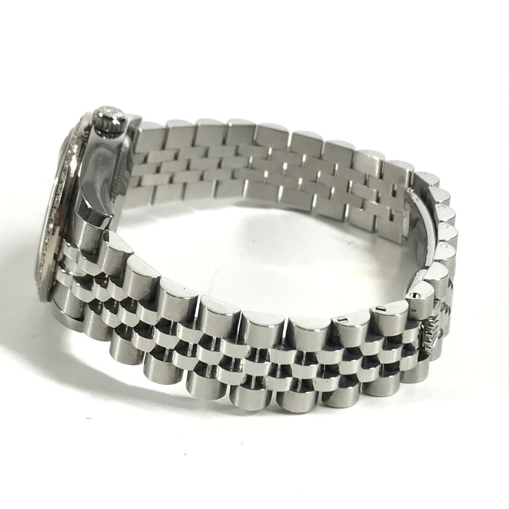 ROLEX 178384 random Datejust logo Automatic Diamond Bezel Jubilee Bracelet Wristwatch SS Silver Used