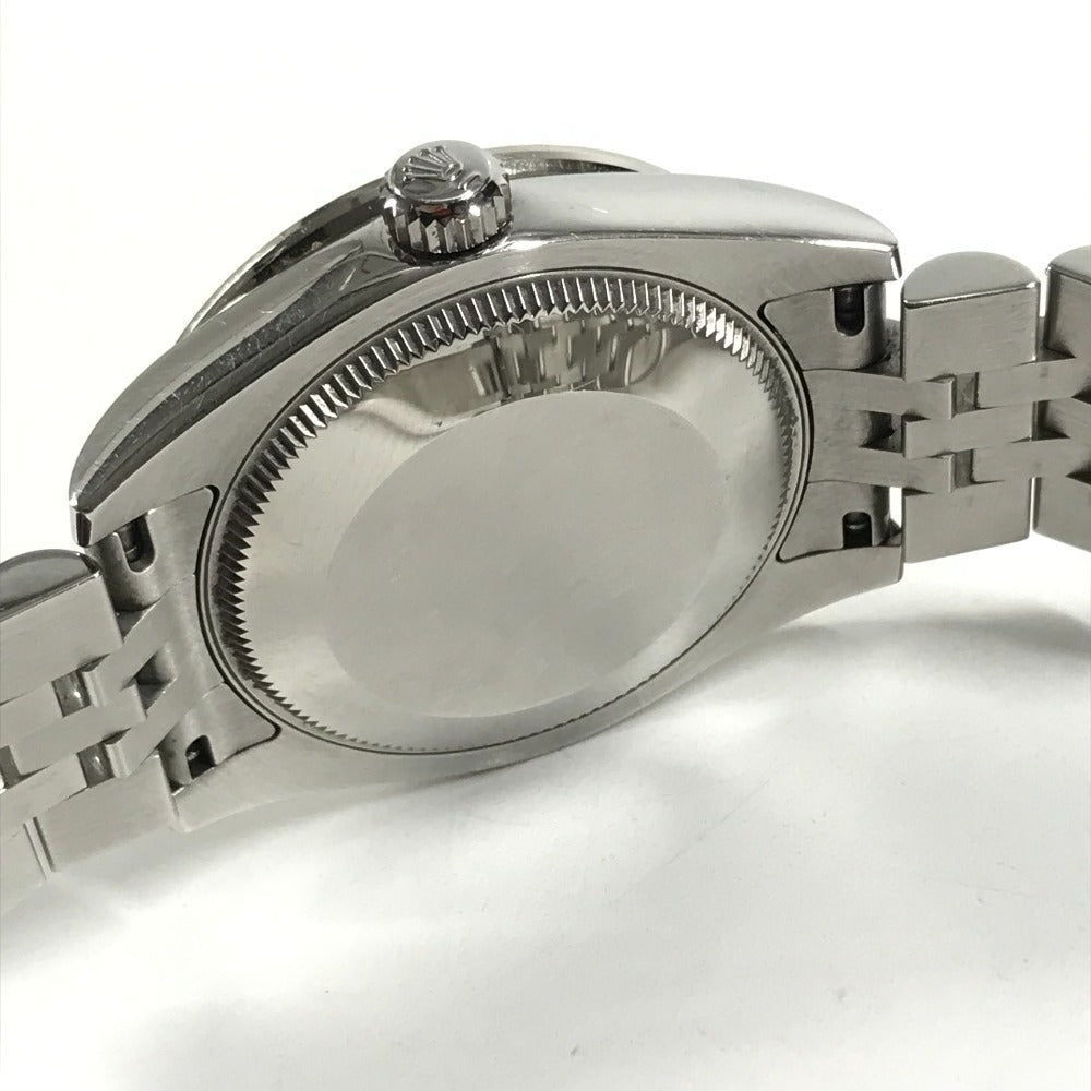 ROLEX 178384 random Datejust logo Automatic Diamond Bezel Jubilee Bracelet Wristwatch SS Silver Used