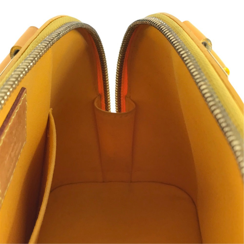 LOUIS VUITTON M91697 MonogramVernis Alma BB 2WAY bag Shoulder Bag Tote Bag Hand Bag MonogramVernis Jaune passion yellow Used