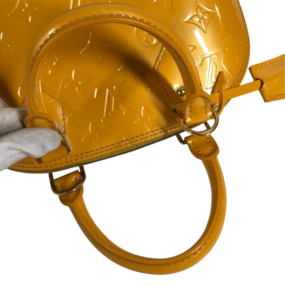 LOUIS VUITTON M91697 MonogramVernis Alma BB 2WAY bag Shoulder Bag Tote Bag Hand Bag MonogramVernis Jaune passion yellow Used