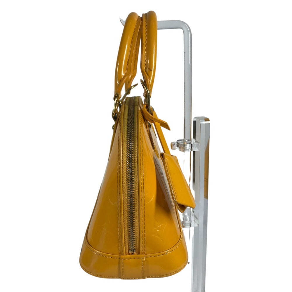 LOUIS VUITTON M91697 MonogramVernis Alma BB 2WAY bag Shoulder Bag Tote Bag Hand Bag MonogramVernis Jaune passion yellow Used