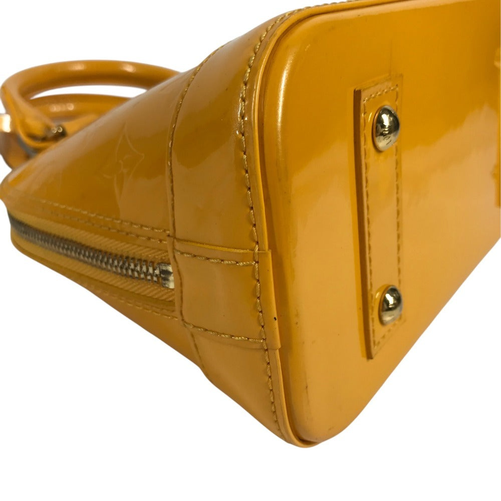 LOUIS VUITTON M91697 MonogramVernis Alma BB 2WAY bag Shoulder Bag Tote Bag Hand Bag MonogramVernis Jaune passion yellow Used
