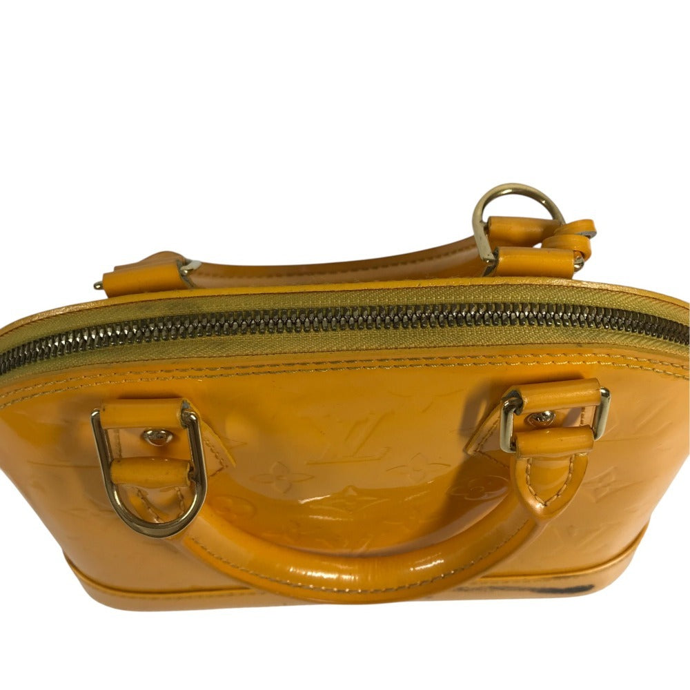 LOUIS VUITTON M91697 MonogramVernis Alma BB 2WAY bag Shoulder Bag Tote Bag Hand Bag MonogramVernis Jaune passion yellow Used