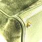 GUCCI 000 121 vintage Bamboo 2WAY bag Hand Bag Shoulder bag Tote Bag Shoulder Bag suede Green Used