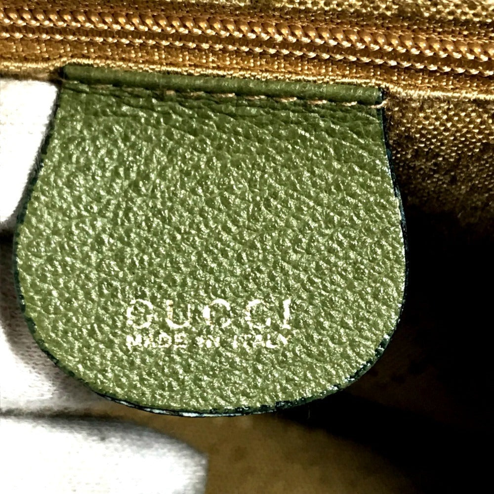 GUCCI 000 121 vintage Bamboo 2WAY bag Hand Bag Shoulder bag Tote Bag Shoulder Bag suede Green Used