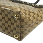 GUCCI 336667 GG crystal Logo studs Tote Bag shoulder bag Shoulder Bag Leather / Coated Canvas Beige Used