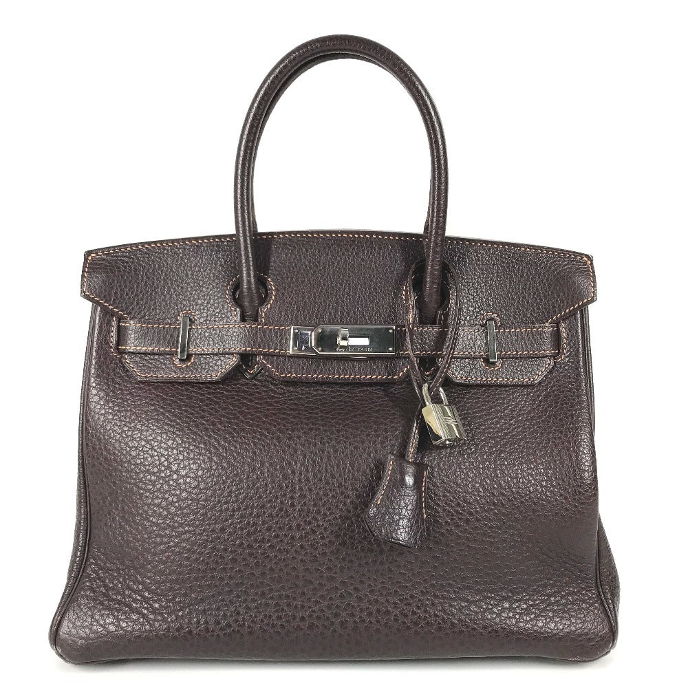 HERMES Birkin30 Birkin 30 Bag Tote Bag Hand Bag Fjord Havana Brown/SilverHardware Used