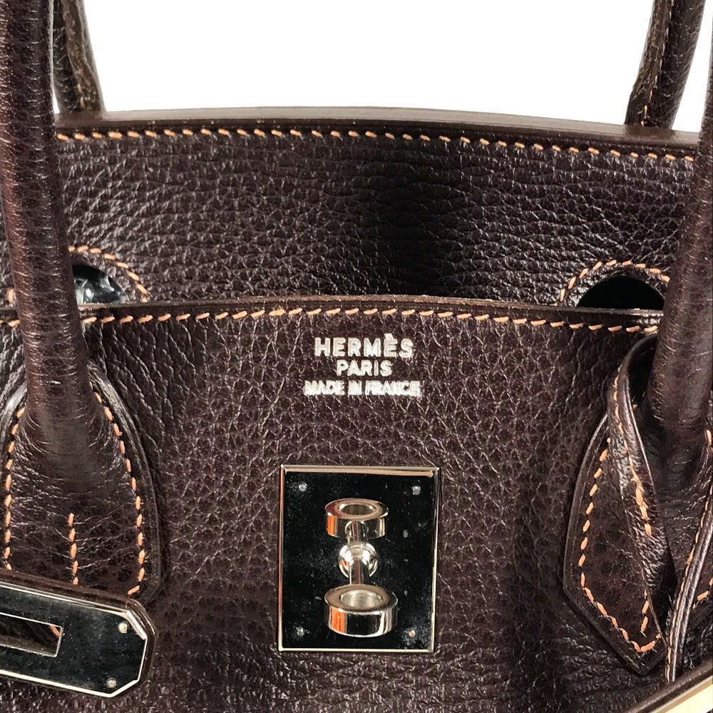 HERMES Birkin30 Birkin 30 Bag Tote Bag Hand Bag Fjord Havana Brown/SilverHardware Used