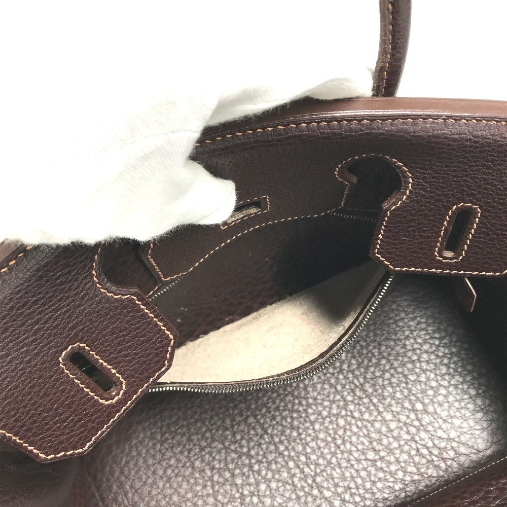 HERMES Birkin30 Birkin 30 Bag Tote Bag Hand Bag Fjord Havana Brown/SilverHardware Used