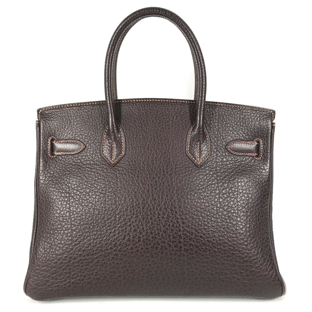 HERMES Birkin30 Birkin 30 Bag Tote Bag Hand Bag Fjord Havana Brown/SilverHardware Used