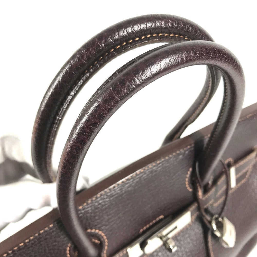 HERMES Birkin30 Birkin 30 Bag Tote Bag Hand Bag Fjord Havana Brown/SilverHardware Used