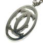 CARTIER T1220148 Charm Key Holder Bag Charm 2C Decor Charm Logo Necklace Choker Chain Necklace Accessory Pendant top Metal Silver Used