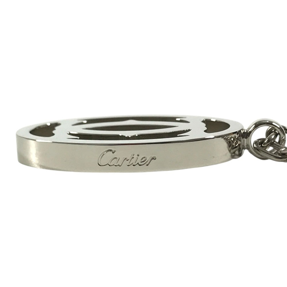 CARTIER T1220148 Charm Key Holder Bag Charm 2C Decor Charm Logo Necklace Choker Chain Necklace Accessory Pendant top Metal Silver Used