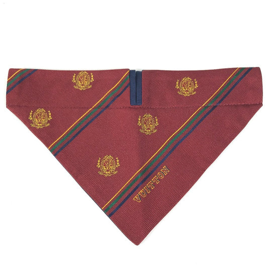 LOUIS VUITTON GI1261 Dog Bandana MM Dog Bandana MM Pet dog Collar cotton Red/Navy Used