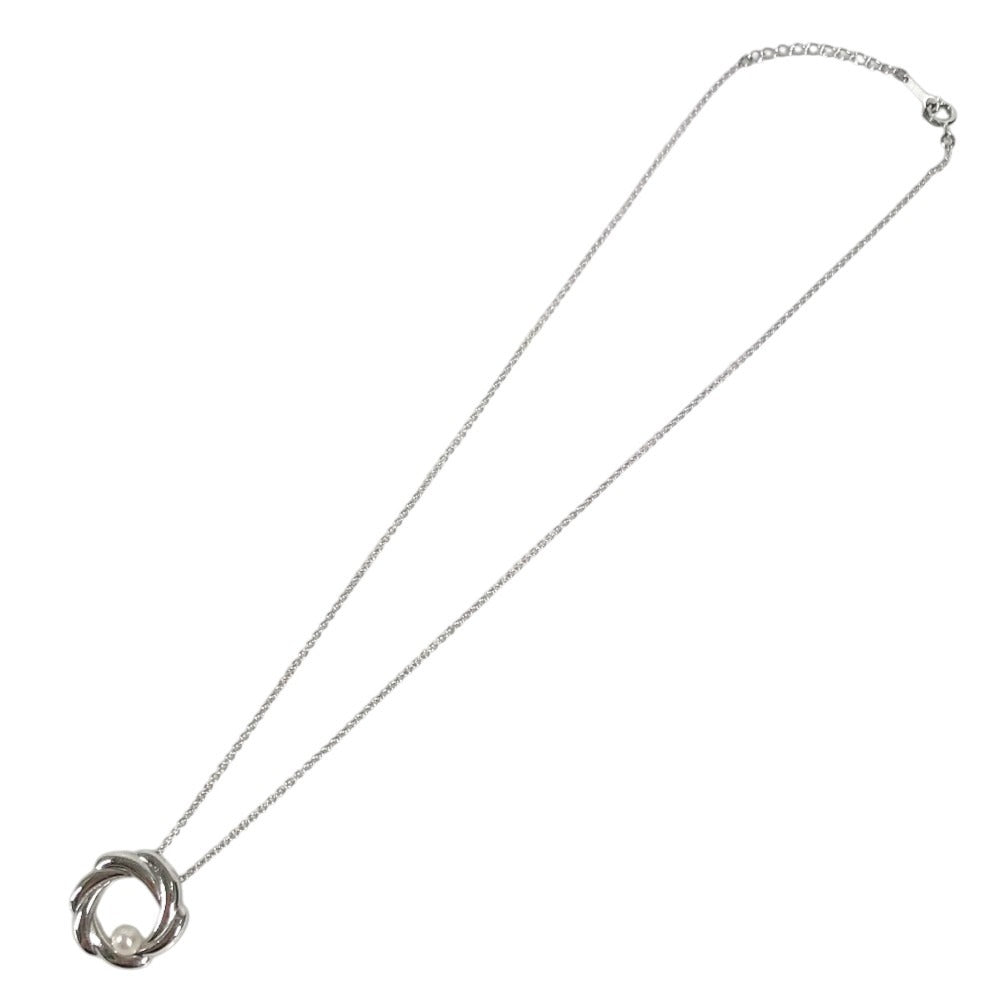 TASAKI Logo pearl Accessories Jewelry Chain Necklace Necklace Metal Silver Used