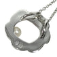 TASAKI Logo pearl Accessories Jewelry Chain Necklace Necklace Metal Silver Used