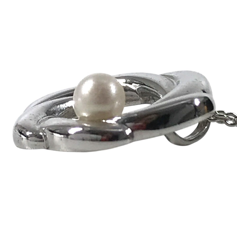 TASAKI Logo pearl Accessories Jewelry Chain Necklace Necklace Metal Silver Used