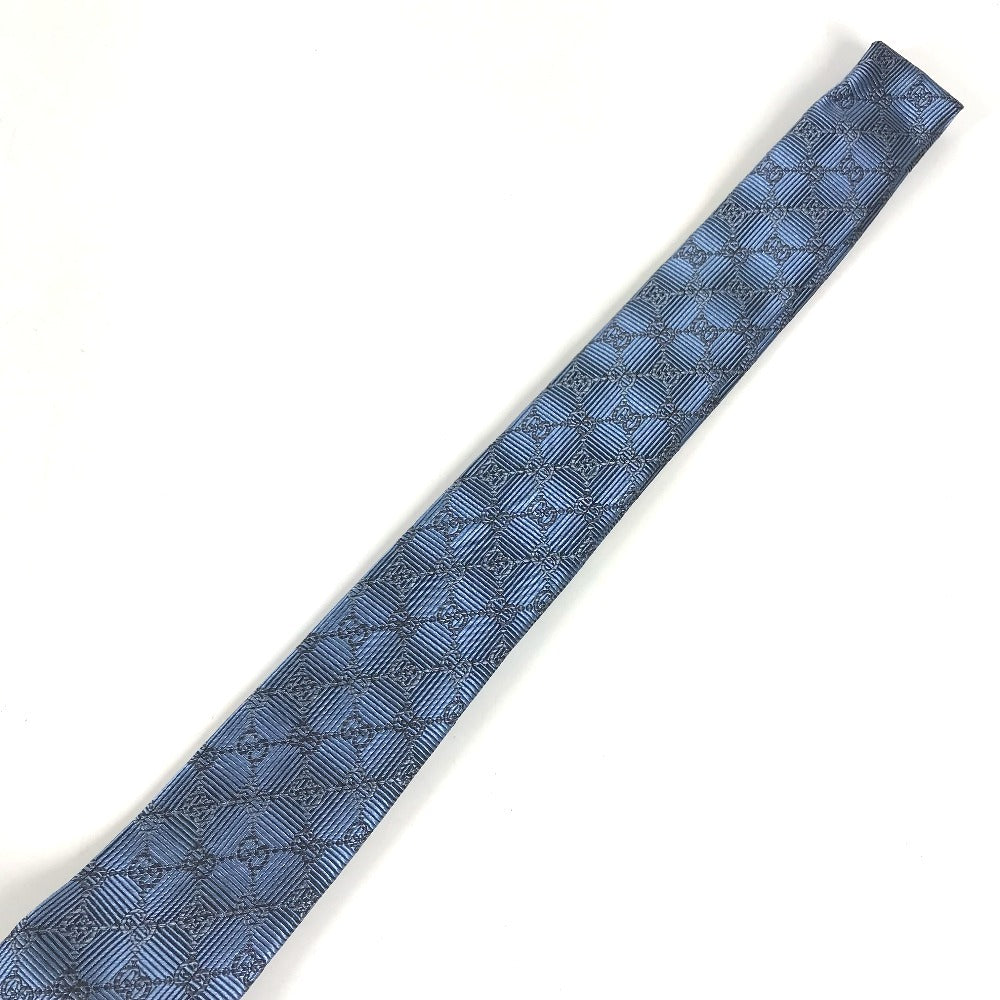 GUCCI 408869 GG logo Accessories Suit Necktie silk blue Used