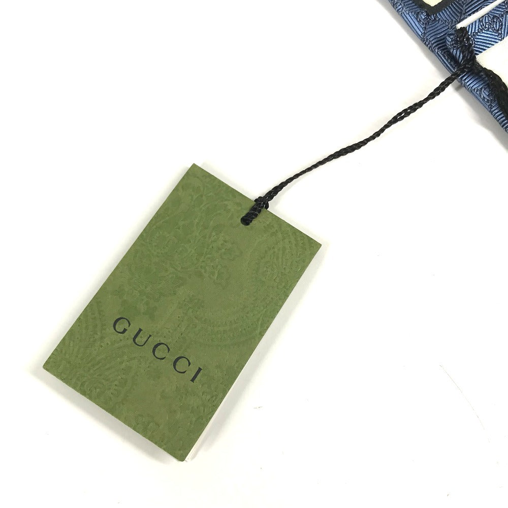 GUCCI 408869 GG logo Accessories Suit Necktie silk blue Used