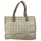 CHANEL A15991 CC CC Mark logo New Travel Line MM New Travel Line MM Shoulder bag, handbag, shoulder bag Tote Bag Leather / Nylon Jacquard Beige Used