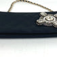 CHANEL Party bag Logo Faux Pearl Rhinestone Bijoux Flap Chain Bag Handbag Shoulder Bag Shoulder Bag Satin Black Used