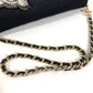 CHANEL Party bag Logo Faux Pearl Rhinestone Bijoux Flap Chain Bag Handbag Shoulder Bag Shoulder Bag Satin Black Used