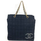 CHANEL CC CC Mark logo chocolate bar Bag Tote Bag Shoulder Bag Double Chain Chain Bag Shoulder Bag cotton Black Used