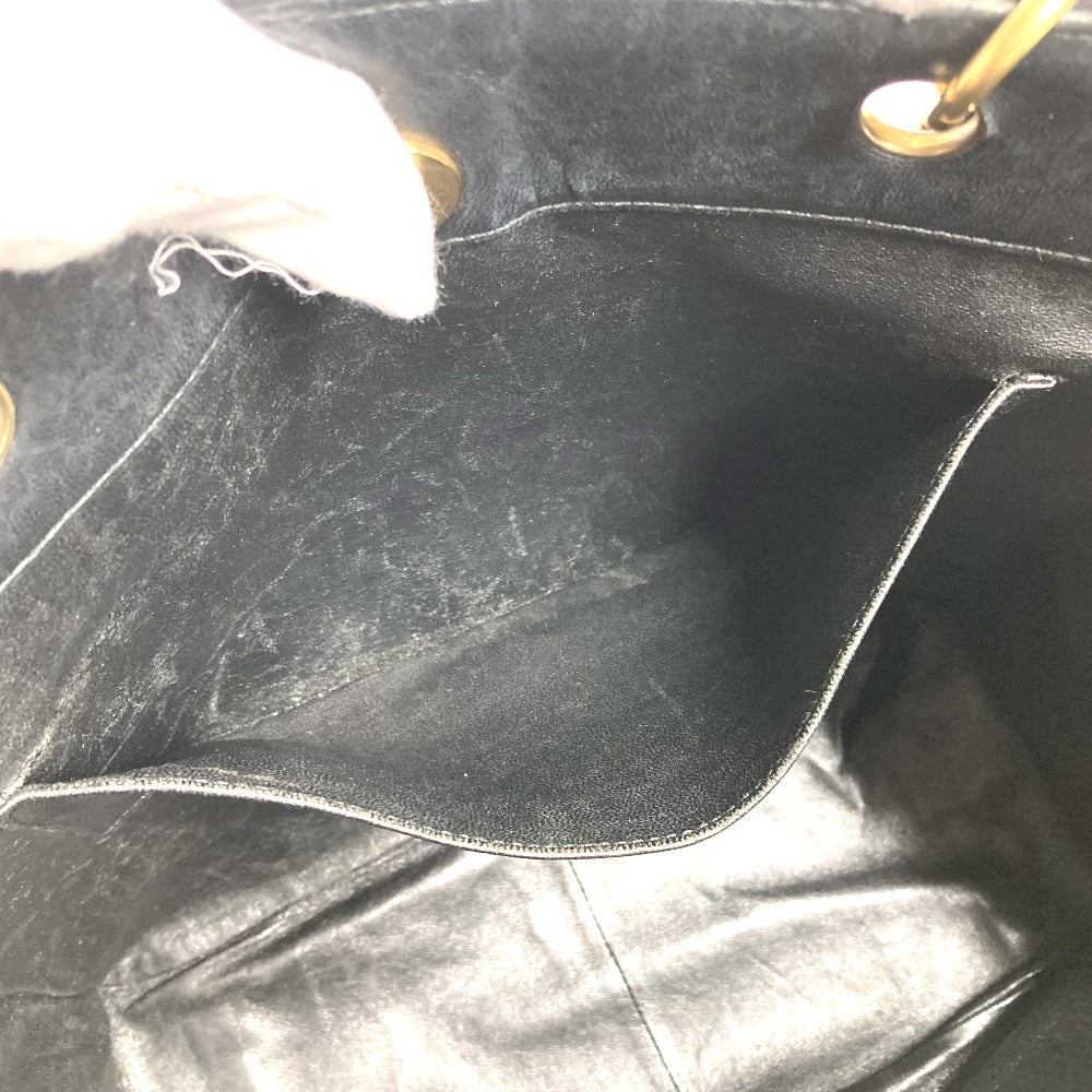 CHANEL CC CC Mark logo chocolate bar Bag Tote Bag Shoulder Bag Double Chain Chain Bag Shoulder Bag cotton Black Used