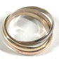 CARTIER K18 Gold 18K Trinity logo Triple-strand accessory jewelry Ring Au750 Gold/Silver Used