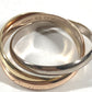 CARTIER K18 Gold 18K Trinity logo Triple-strand accessory jewelry Ring Au750 Gold/Silver Used