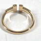 TIFFANY&Co. K18 Gold 18K T-wire logo diamond Accessory Jewelry Ring Au750 Gold Used