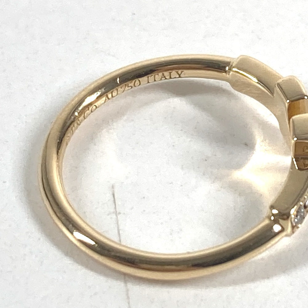 TIFFANY&Co. K18 Gold 18K T-wire logo diamond Accessory Jewelry Ring Au750 Gold Used