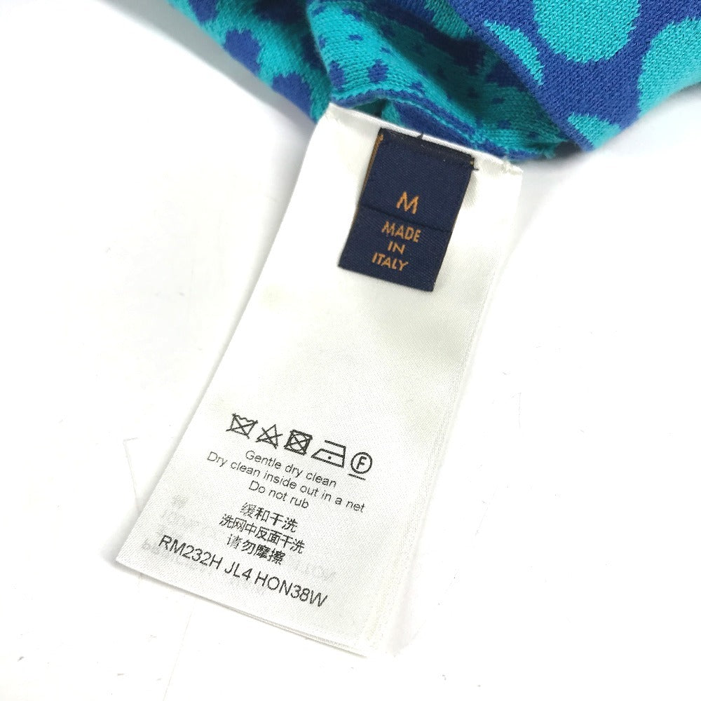 LOUIS VUITTON 不明 Kusama Yayoi Collaboration LV x YK All Over Pumpkin Crew Neck Short-sleeved apparel top, polka dot shirt, T-shirt RW232H knit cotton blue/Green Used