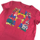 HERMES Della Cavalleria logo H logo top, short-sleeved apparel Shirt T-shirt Short sleeve T-shirt cotton Red/Multicolore Used