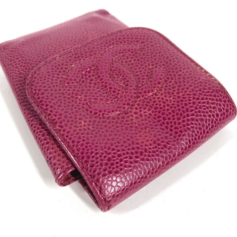 CHANEL A13511 CC CC Mark logo Cigarette case, pouch, accessory case Cigarette case Caviar Leather pink Used