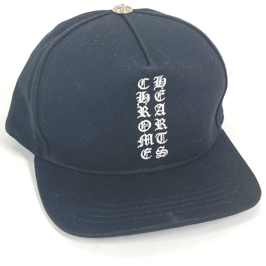 CHROME HEARTS Vertical logo mesh hat cap baseball cap cotton White/Black Used