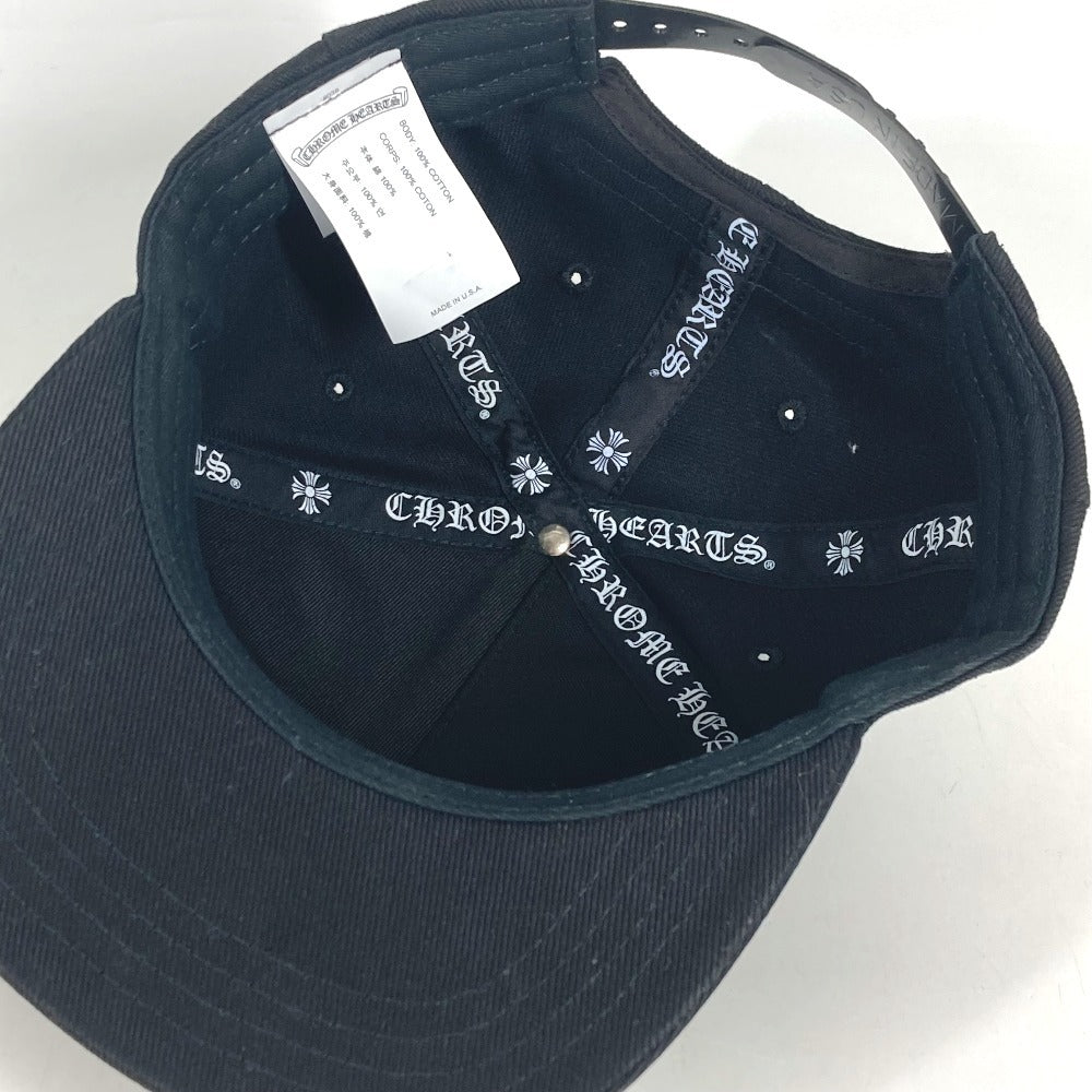 CHROME HEARTS Vertical logo mesh hat cap baseball cap cotton White/Black Used