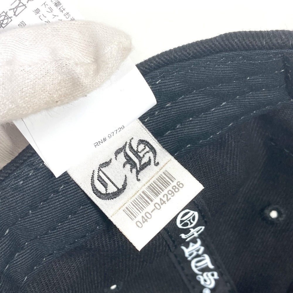 CHROME HEARTS Vertical logo mesh hat cap baseball cap cotton White/Black Used
