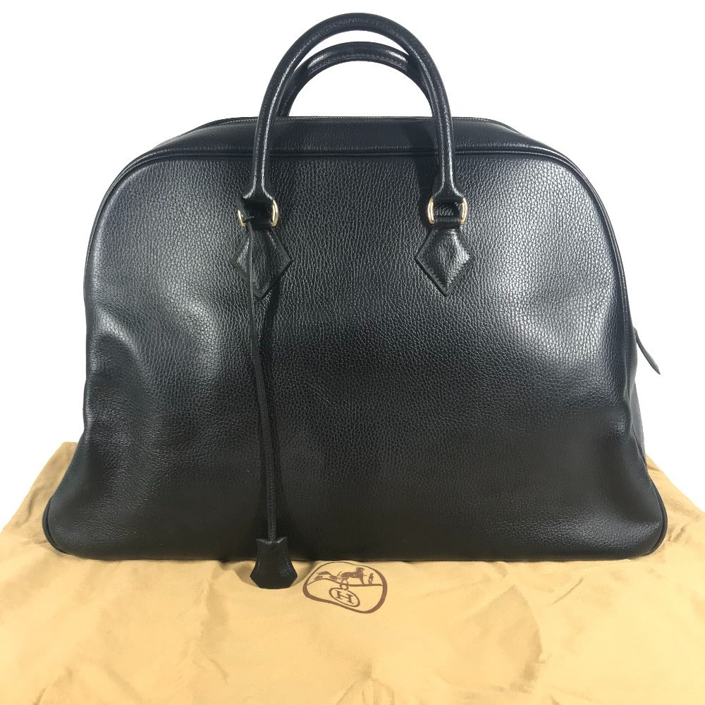 HERMES vintage Sampron Bag Hand Bag Travel Bag Duffle Bag Ardennes Black/GoldHardware Used