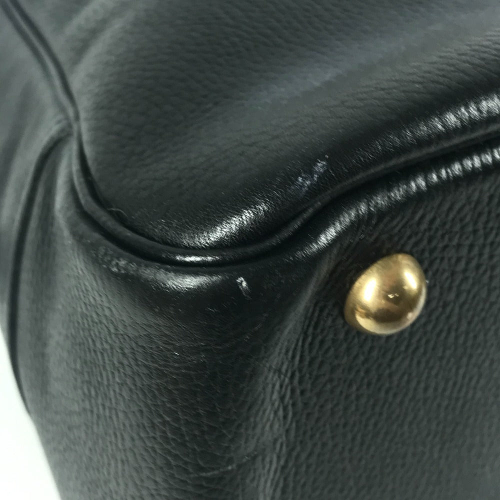 HERMES vintage Sampron Bag Hand Bag Travel Bag Duffle Bag Ardennes Black/GoldHardware Used