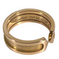 CARTIER K18 Gold 18K 2C Ring Logo Accessory Jewelry Ring YG750 Gold Used
