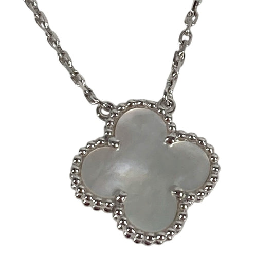 Van Cleef & Arpels K18 Gold 18K Shell Vintage Alhambra Necklace Accessories Jewelry Chain Necklace Necklace WG750 Silver Used