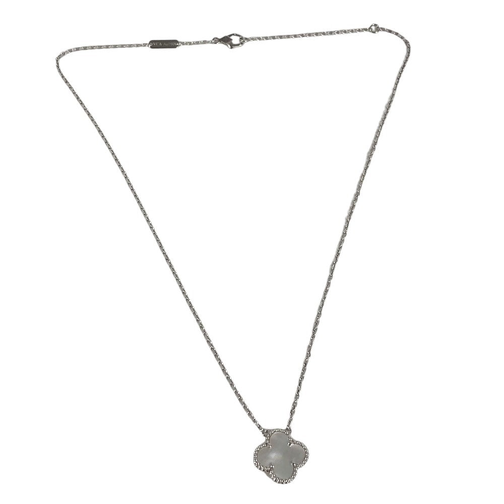 Van Cleef & Arpels K18 Gold 18K Shell Vintage Alhambra Necklace Accessories Jewelry Chain Necklace Necklace WG750 Silver Used