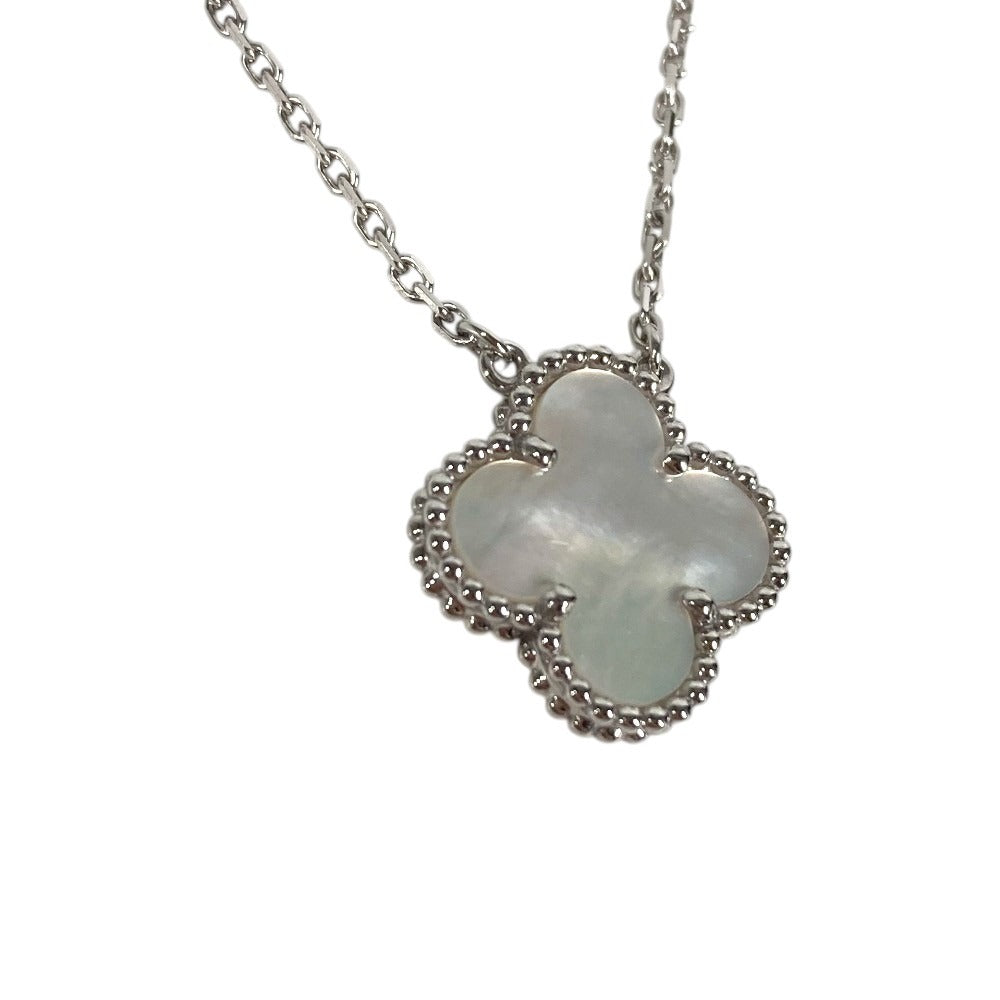 Van Cleef & Arpels K18 Gold 18K Shell Vintage Alhambra Necklace Accessories Jewelry Chain Necklace Necklace WG750 Silver Used