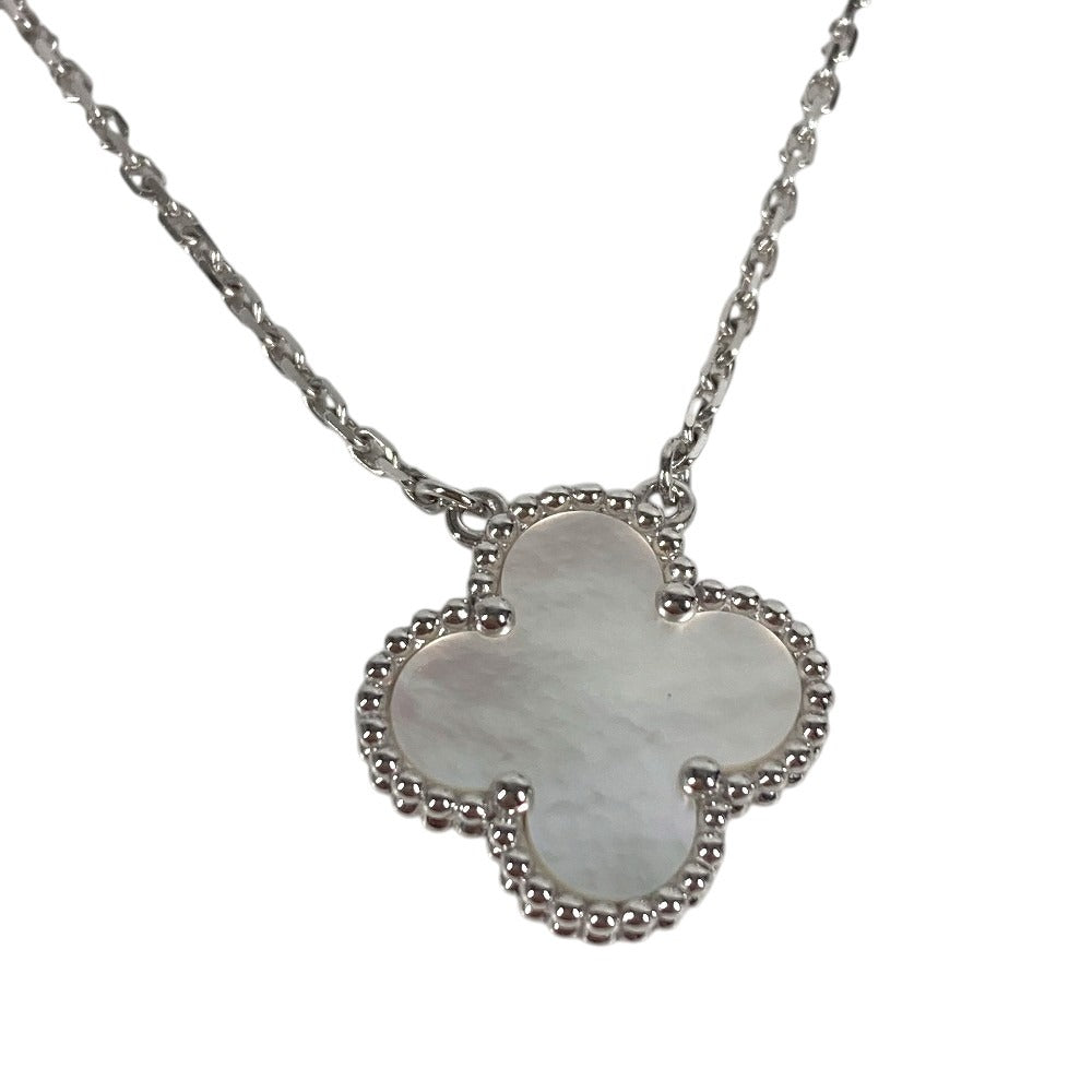 Van Cleef & Arpels K18 Gold 18K Shell Vintage Alhambra Necklace Accessories Jewelry Chain Necklace Necklace WG750 Silver Used