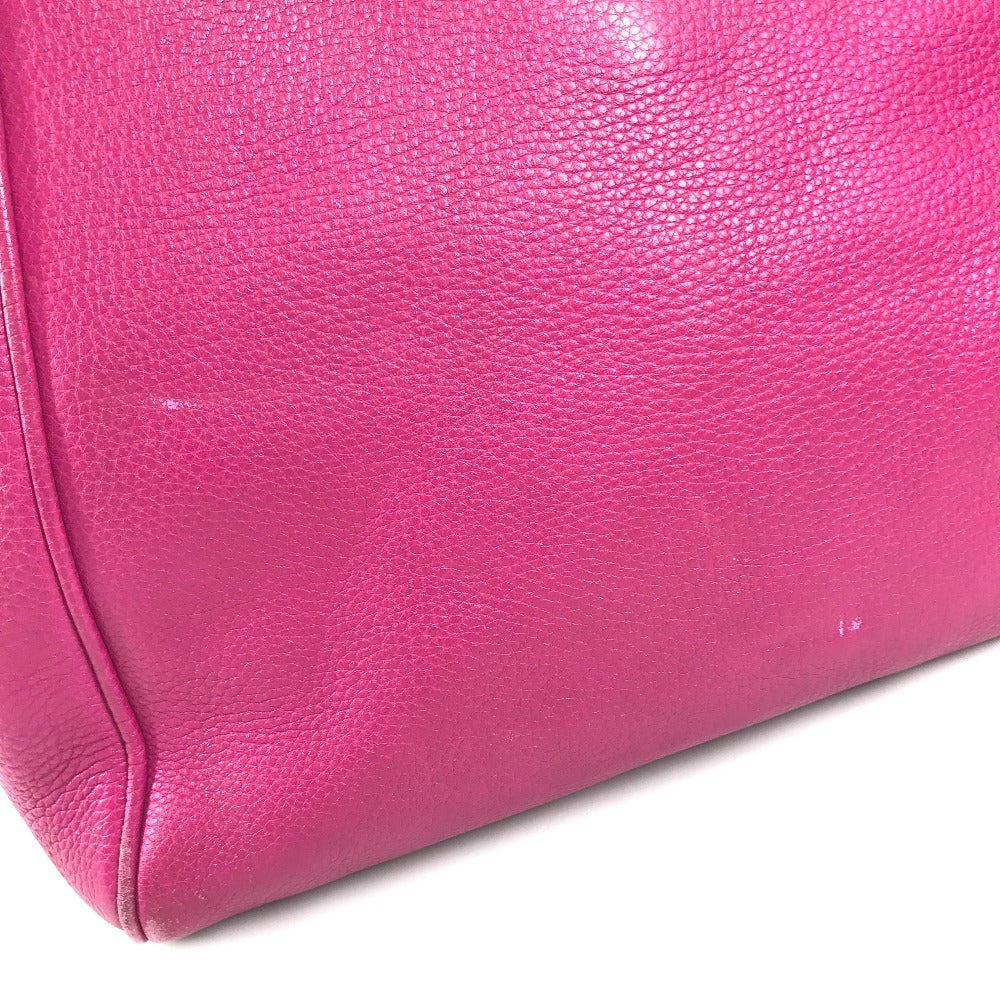 GUCCI 336032 Logo Bamboo 2-Way Bag Bag, Shoulder Bag, Crossbody Bag Hand Bag Leather Purple pink Based Used