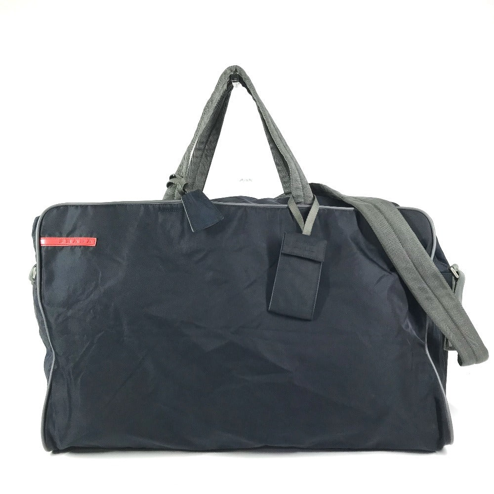 PRADA 4V0368 PRADA SPORT logo 2-Way Bag, Travel Bag, Shoulder Bag Duffle Bag Nylon Navy/gray Used
