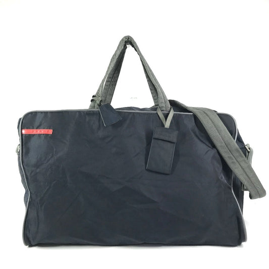 PRADA 4V0368 PRADA SPORT logo 2-Way Bag, Travel Bag, Shoulder Bag Duffle Bag Nylon Navy/gray Used